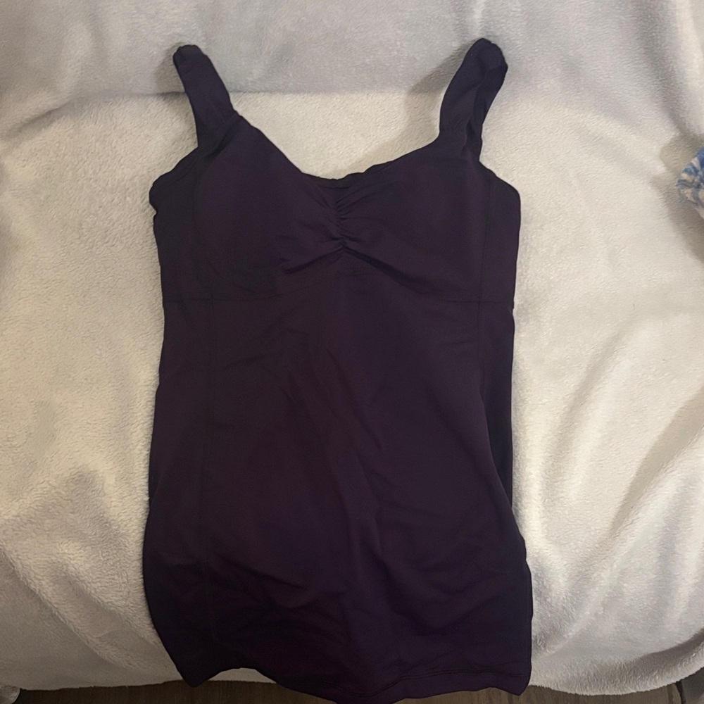 lululemon athletica Deep Purple Ruched Front Tank